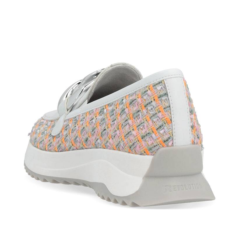 Rieker Artikelnummer W1303-90 Rieker Damen Loafer Weiss-multi