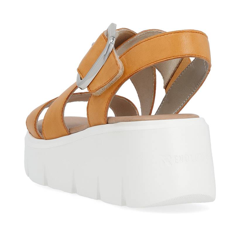 Rieker Artikelnummer W1550-38 Rieker Damen Keilsandaletten Saffron