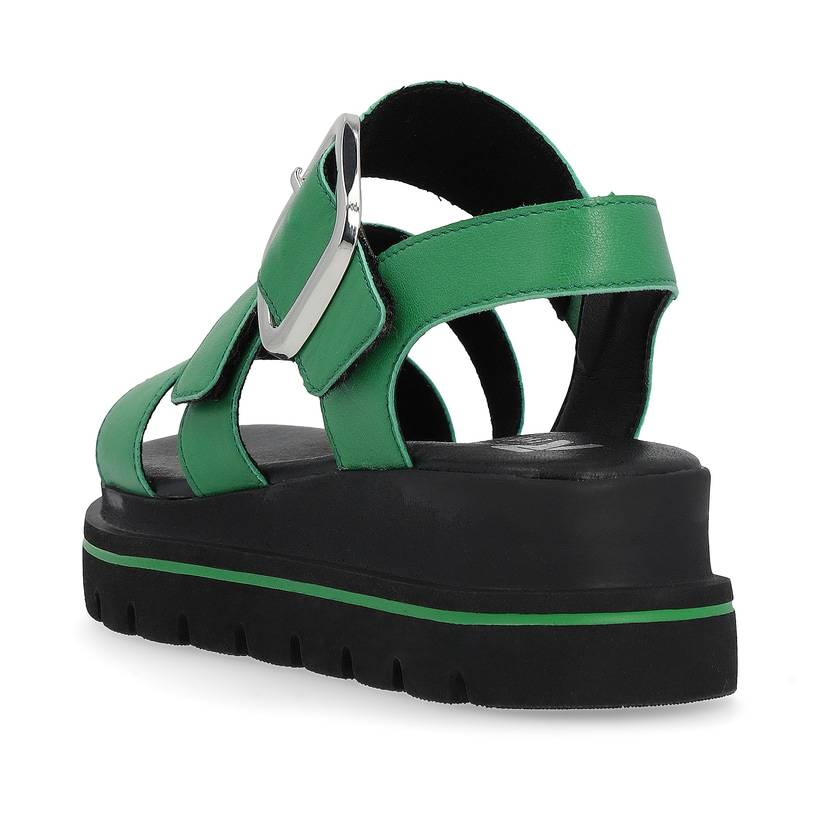 Rieker Artikelnummer W1650-52 Rieker Damen Riemchensandalen Smaragd Green