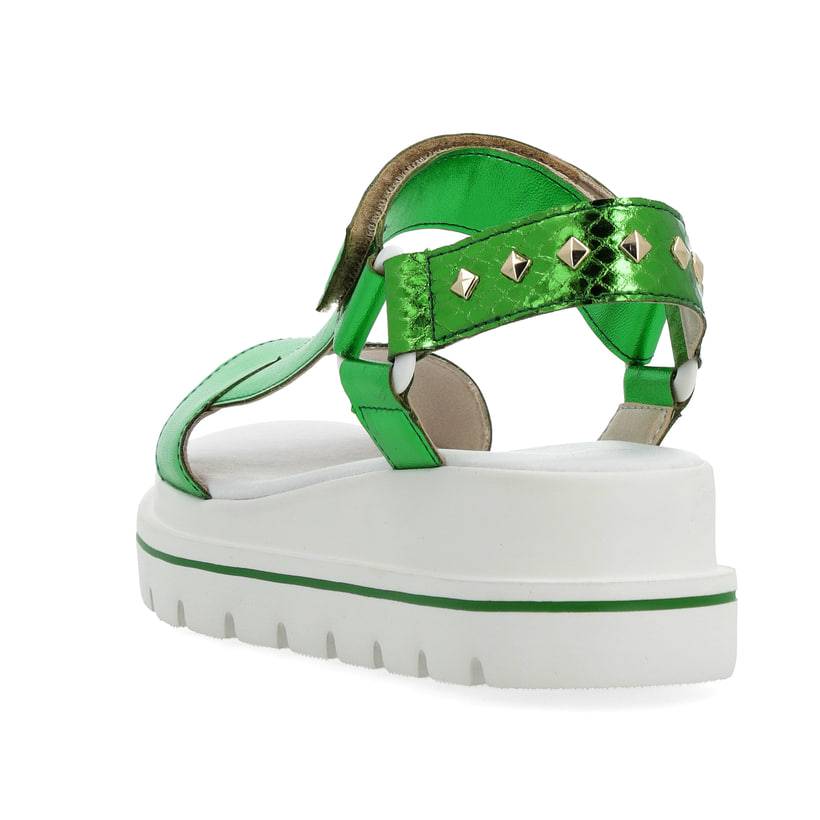 Rieker Artikelnummer W1651-52 Rieker Damen Riemchensandalen Smaragd-green Metallic