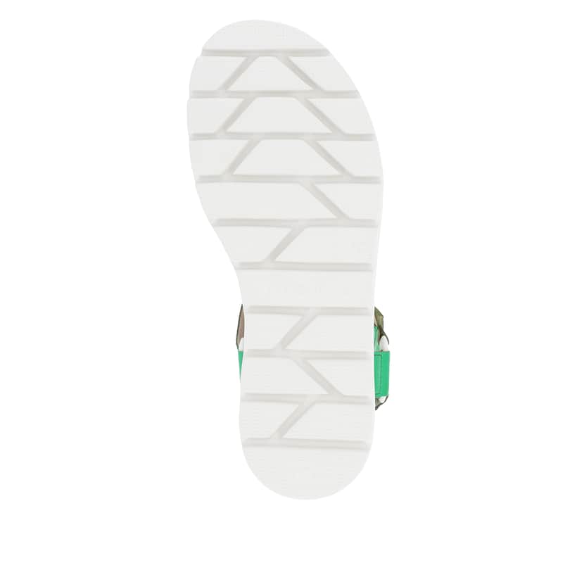 Rieker Artikelnummer W1651-52 Rieker Damen Riemchensandalen Smaragd-green Metallic