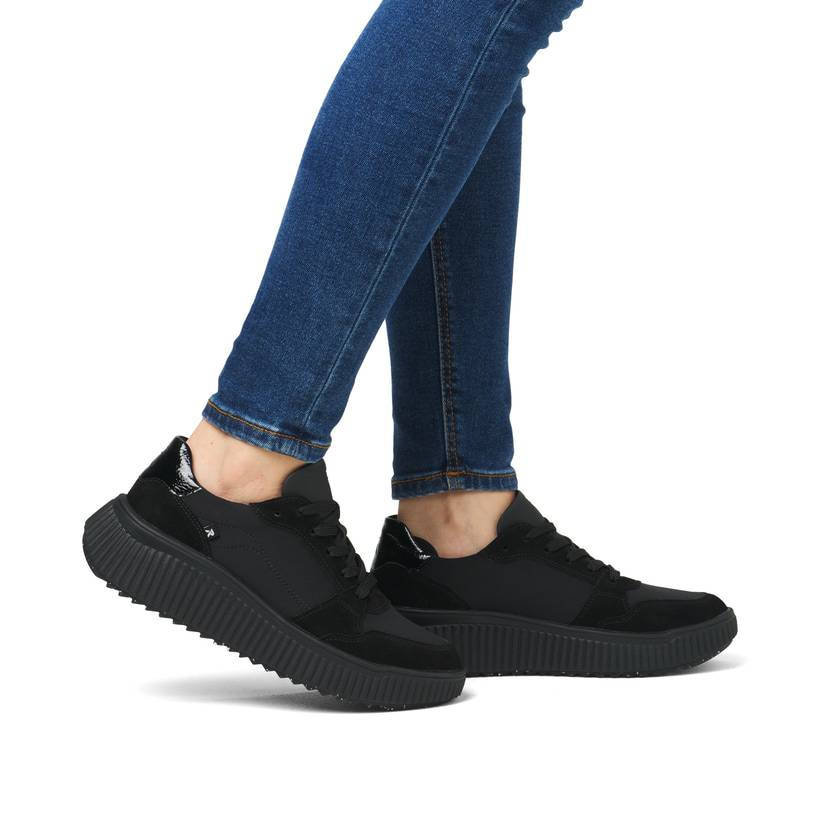 Rieker Artikelnummer W1700-00 Rieker Damen Sneaker Low Carbonschwarz
