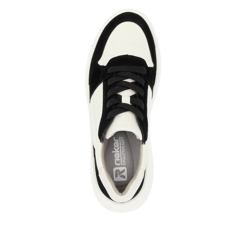 Rieker Artikelnummer W1700-60 Rieker Damen Sneaker Low Vanilleweiß-schwarz
