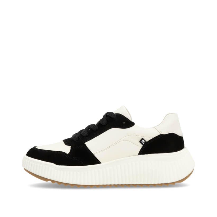 Rieker Artikelnummer W1700-60 Rieker Damen Sneaker Low vanilleweiß-schwarz