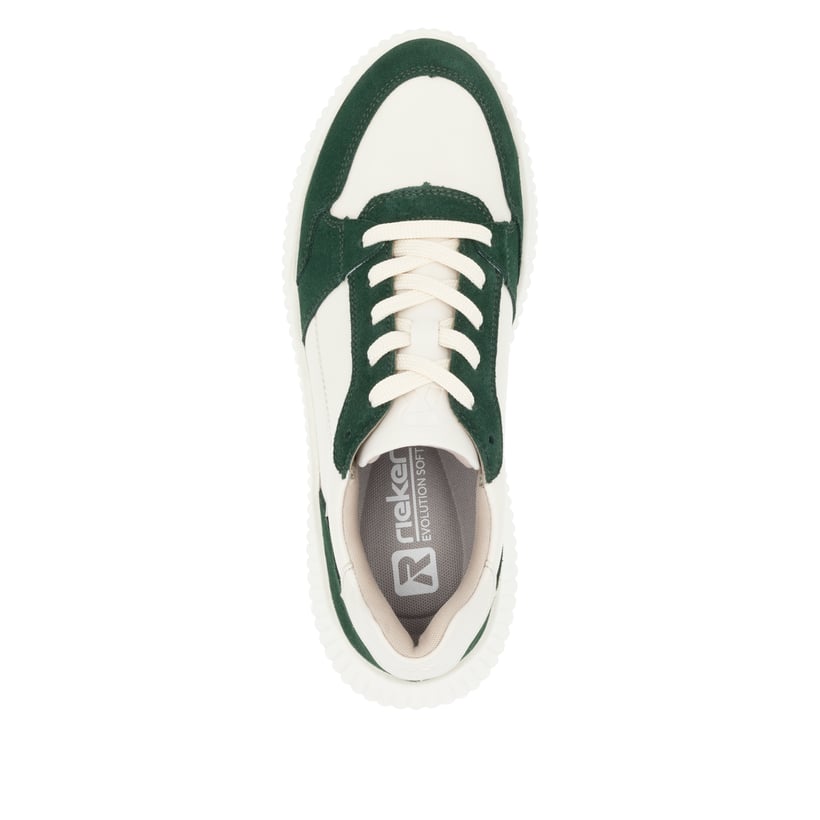 Rieker Artikelnummer W1700-61 Rieker Damen Sneaker Low Vanilleweiß-grün