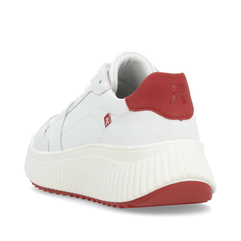 Rieker Artikelnummer W1700-80 Rieker Damen Sneaker Low Kristallweiß-rot