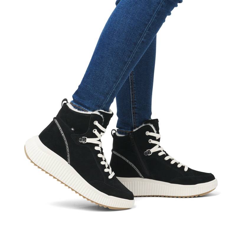 Rieker Artikelnummer W1771-00 Rieker Damen Schnürstiefel Urbanschwarz