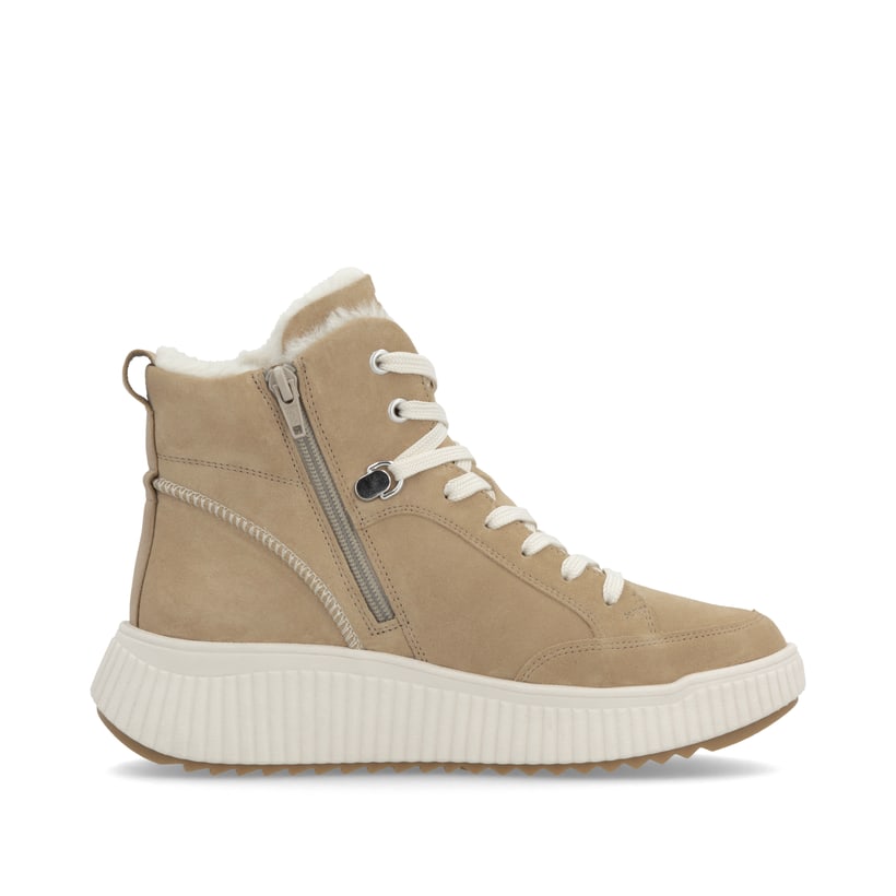 Rieker Artikelnummer W1771-62 Rieker Damen Schnürstiefel Lehmbeige
