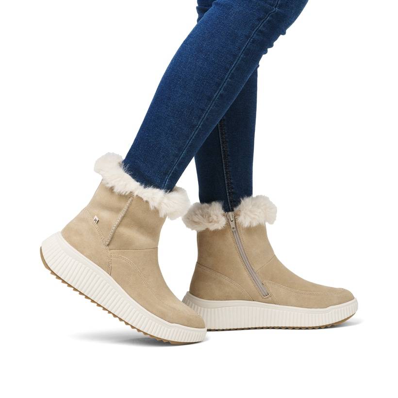 Rieker Artikelnummer W1772-62 Rieker Damen Kurzstiefel Lehmbeige