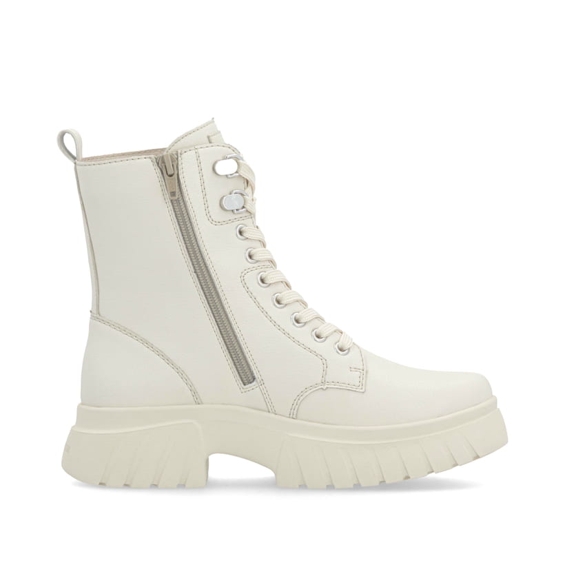 Rieker Artikelnummer W1870-60 Rieker Damen Schnürstiefel Weißbeige