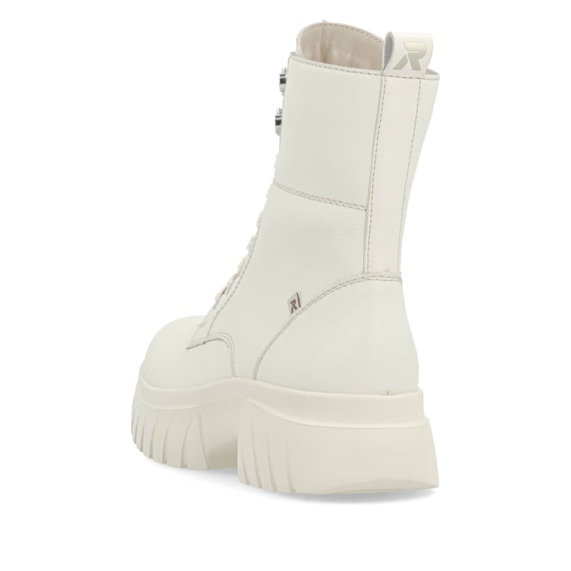 Rieker Artikelnummer W1870-60 Rieker Damen Schnürstiefel Weißbeige