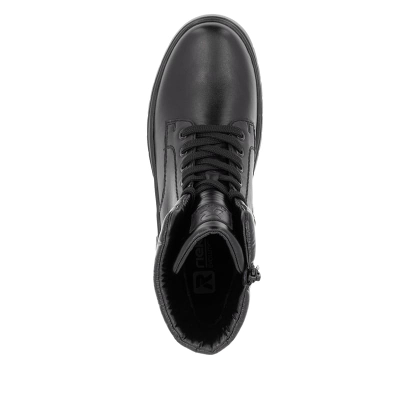 Rieker Artikelnummer W1873-00 Rieker Damen Schnürstiefel Stahlschwarz