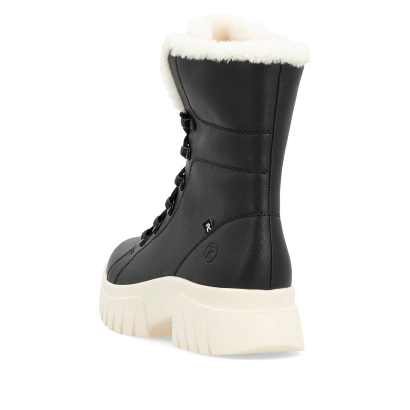 Rieker Artikelnummer W1874-00 Rieker Damen Schnürstiefel Graphitschwarz