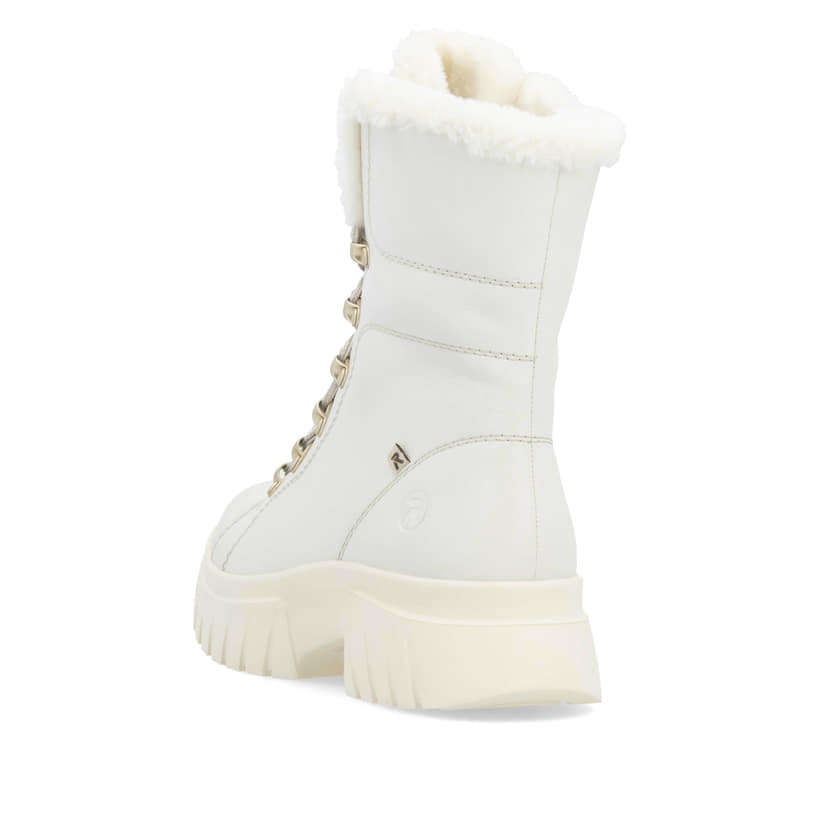 Rieker Artikelnummer W1874-80 Rieker Damen Schnürstiefel Cremeweiß
