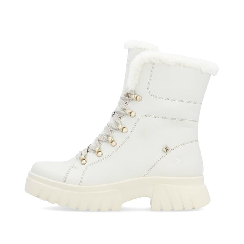 Rieker Artikelnummer W1874-80 Rieker Damen Schnürstiefel cremeweiß