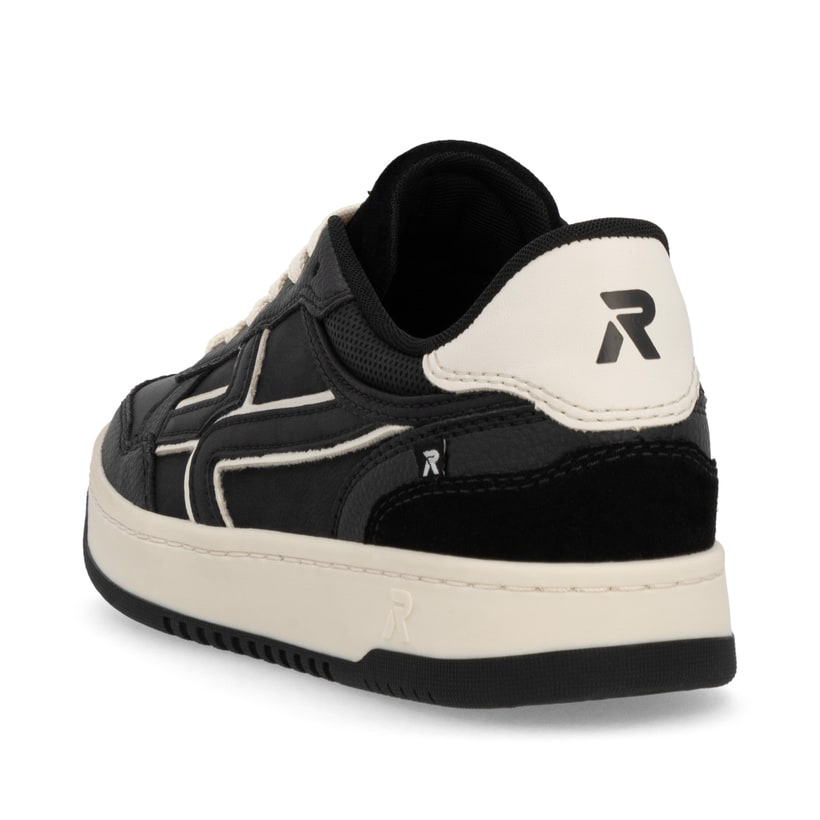 Rieker Artikelnummer W1900-00 Rieker Damen Sneaker Low Urbanschwarz-weiß