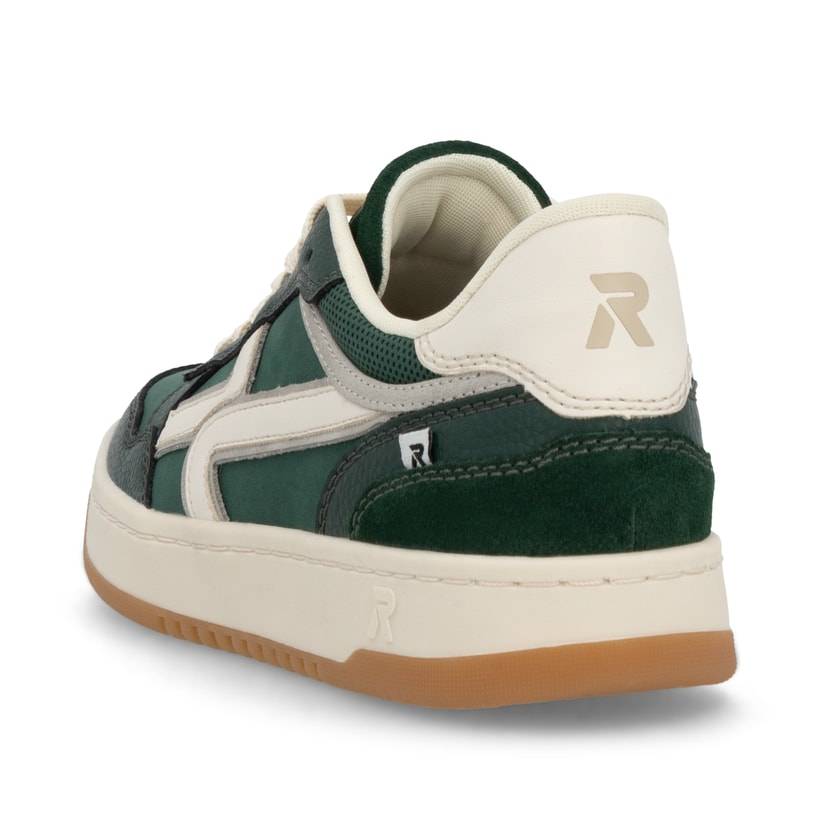 Rieker Artikelnummer W1900-54 Rieker Damen Sneaker Low Waldgrün-weiß