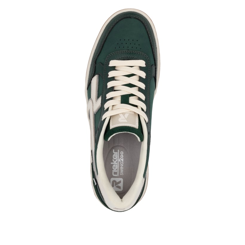 Rieker Artikelnummer W1900-54 Rieker Damen Sneaker Low Waldgrün-weiß