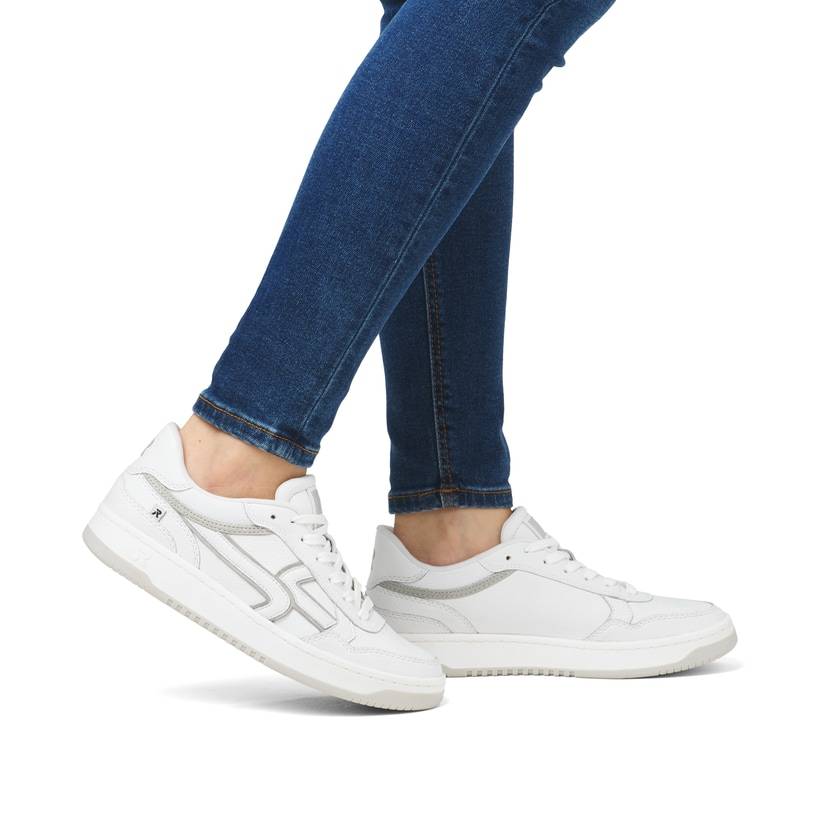 Rieker Artikelnummer W1900-80 Rieker Damen Sneaker Low Frostweiß-grau