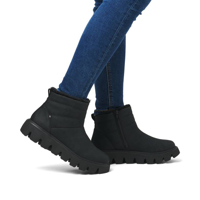 Rieker Artikelnummer W2070-00 Rieker Damen Kurzstiefel Graphitschwarz