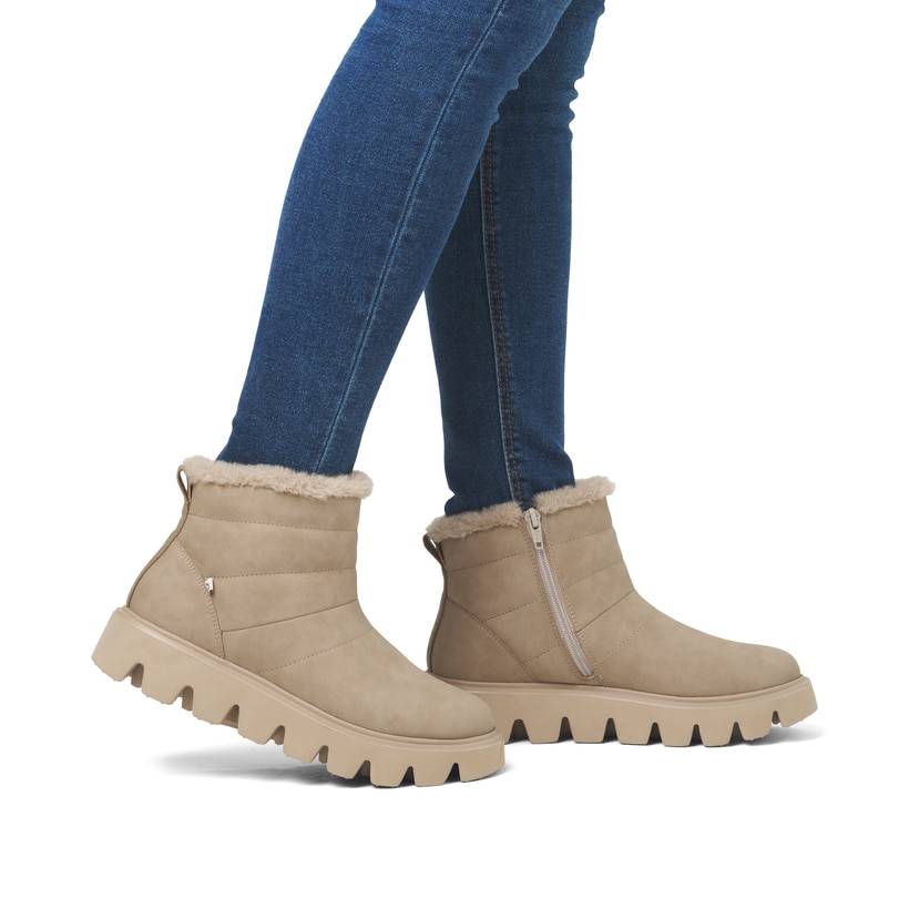 Rieker Artikelnummer W2070-20 Rieker Damen Kurzstiefel Lehmbeige
