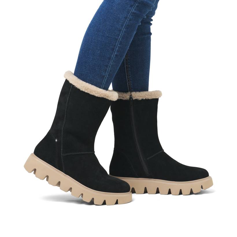 Rieker Artikelnummer W2072-00 Rieker Damen Hochschaftstiefel Urbanschwarz