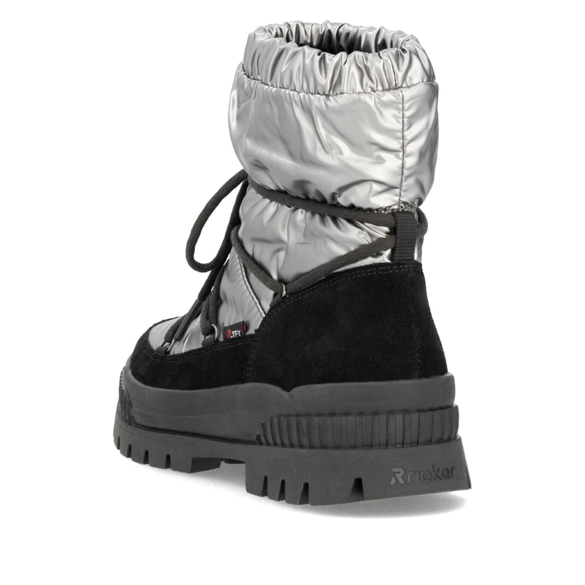 Rieker Artikelnummer W2170-42 Rieker Damen Kurzstiefel Silber-schwarz