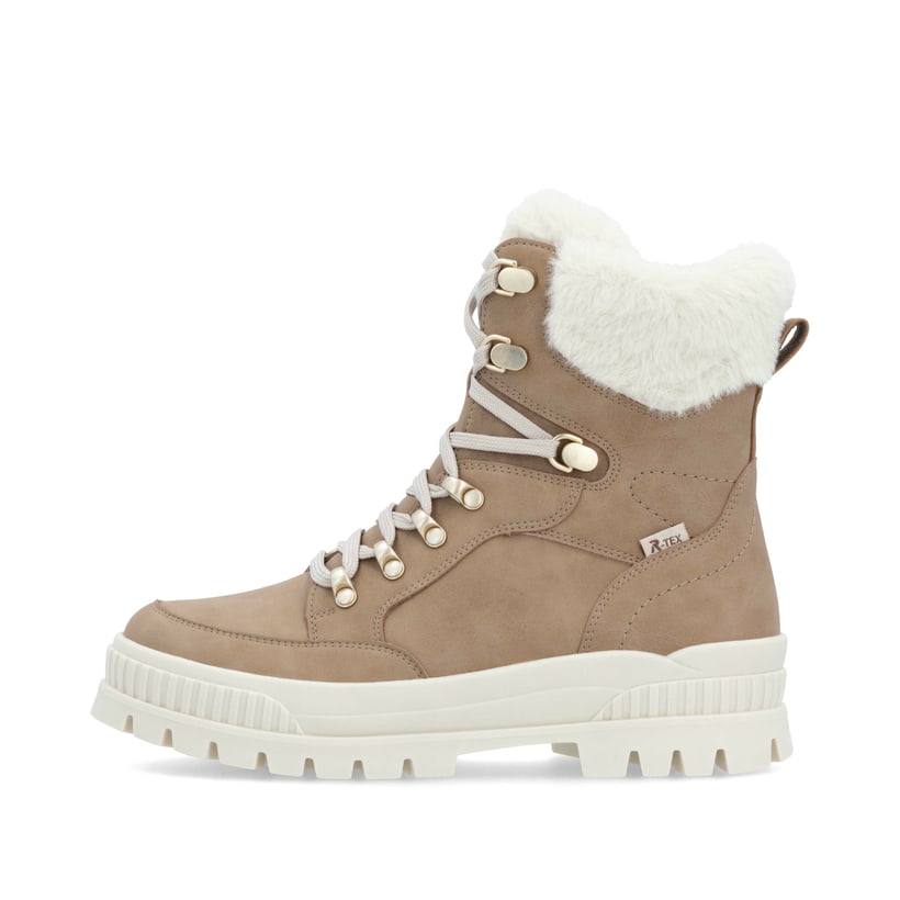 Rieker Artikelnummer W2174-20 Rieker Damen Schnürstiefel Braunbeige