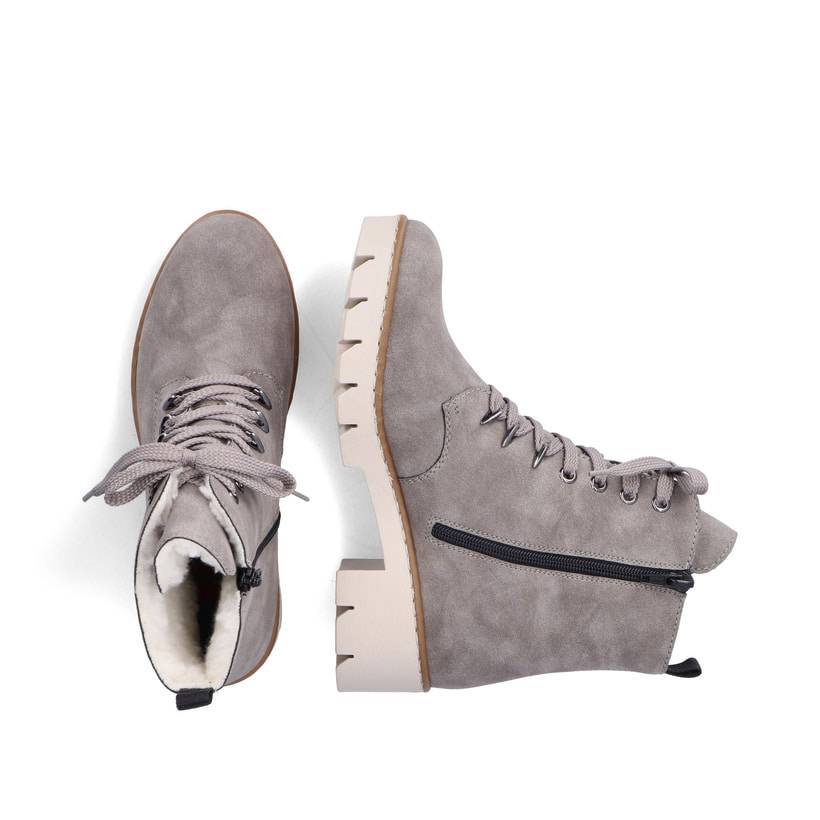 Rieker Artikelnummer X5701-40 Rieker Damen Biker Boots Silbergrau