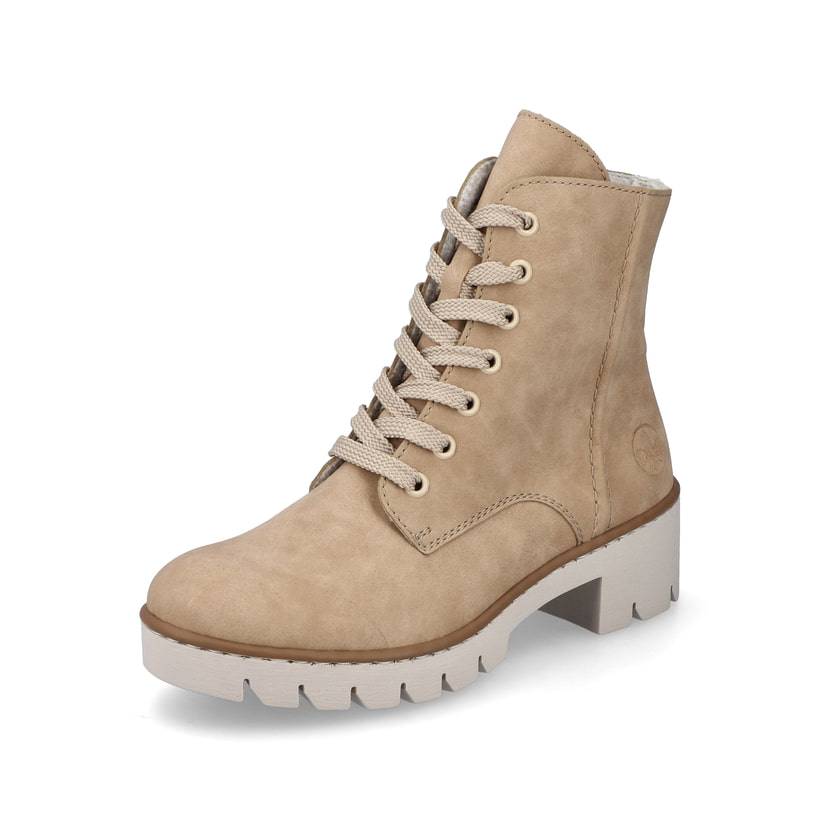 Rieker Artikelnummer X5702-60 Rieker Damen Schnürstiefel Braunbeige