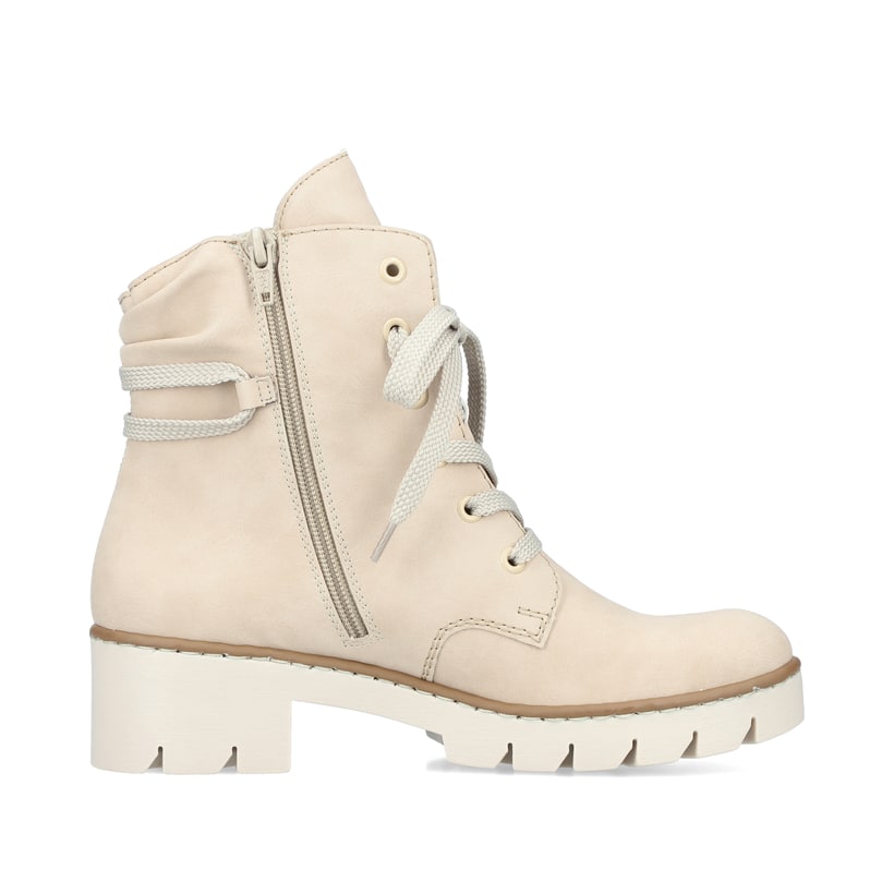 Rieker Artikelnummer X5717-62 Rieker Damen Schnürstiefel Vanillebeige