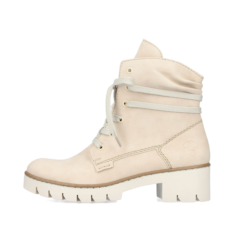 Rieker Artikelnummer X5717-62 Rieker Damen Schnürstiefel vanillebeige
