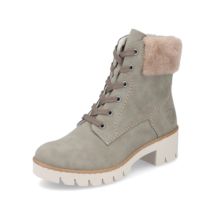Rieker Artikelnummer X5718-52 Rieker Damen Schnürstiefel Khaki-braun