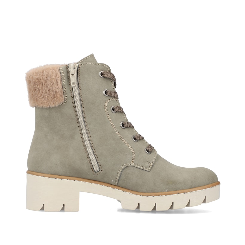 Rieker Artikelnummer X5718-52 Rieker Damen Schnürstiefel Khaki-braun