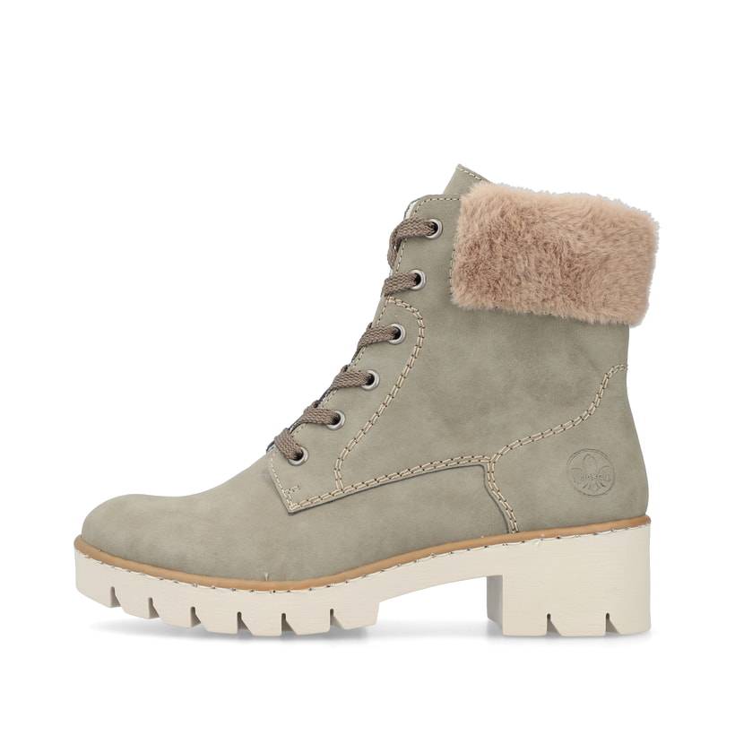 Rieker Artikelnummer X5718-52 Rieker Damen Schnürstiefel Khaki-braun