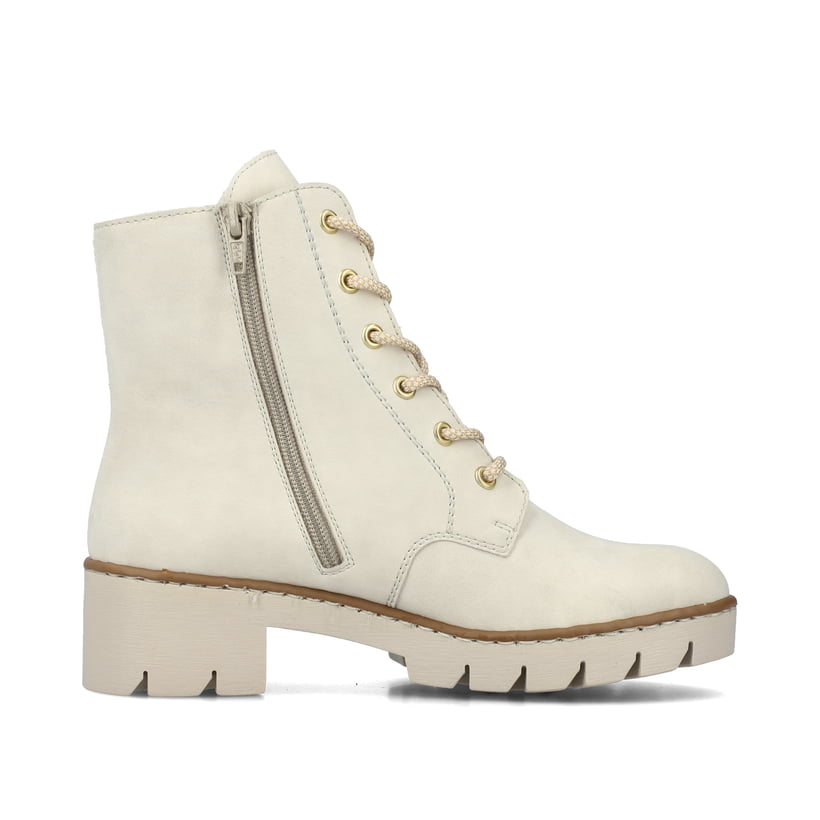 Rieker Artikelnummer X5719-60 Rieker Damen Schnürstiefel Hellbeige