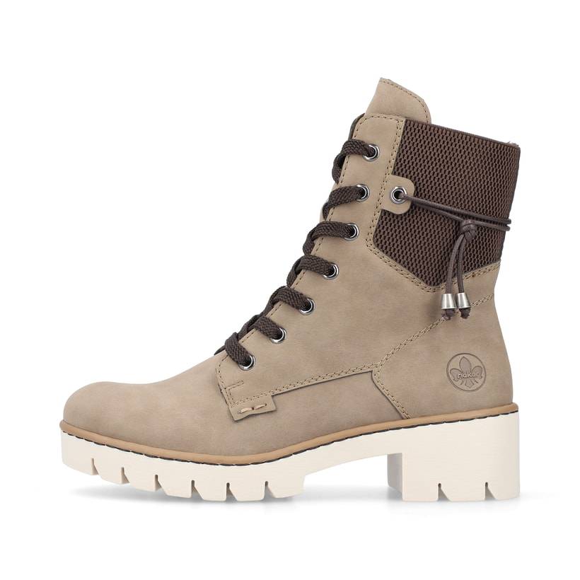 Rieker Artikelnummer X5720-64 Rieker Damen Schnürstiefel beigebraun