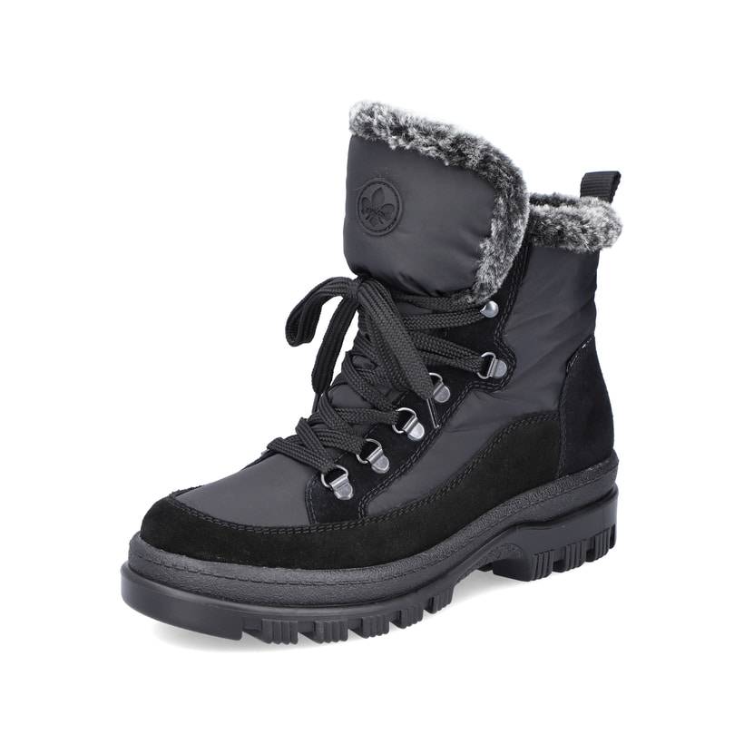 Rieker Artikelnummer X8222-00 Rieker Damen Schnürstiefel Nachtschwarz