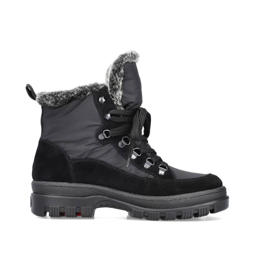 Rieker Artikelnummer X8222-00 Rieker Damen Schnürstiefel Nachtschwarz