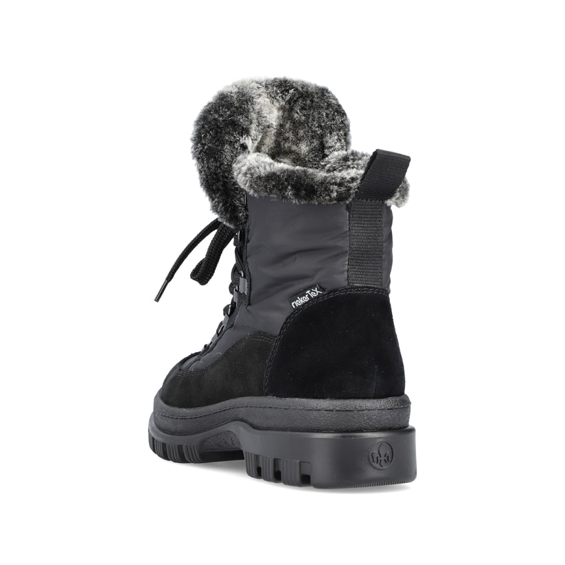 Rieker Artikelnummer X8222-00 Rieker Damen Schnürstiefel Nachtschwarz