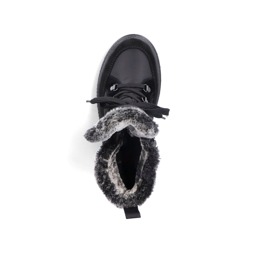 Rieker Artikelnummer X8222-00 Rieker Damen Schnürstiefel Nachtschwarz