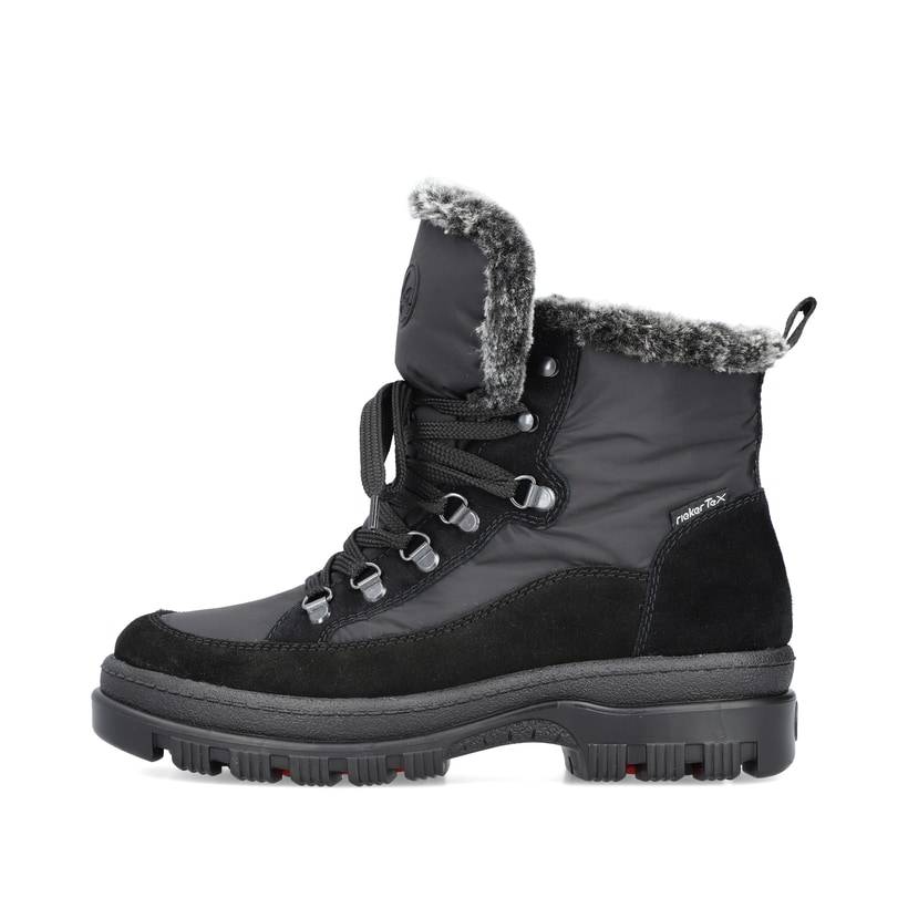 Rieker Artikelnummer X8222-00 Rieker Damen Schnürstiefel Nachtschwarz