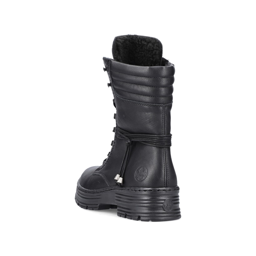 Rieker Artikelnummer X8521-00 Rieker Damen Schnürstiefel Tiefschwarz