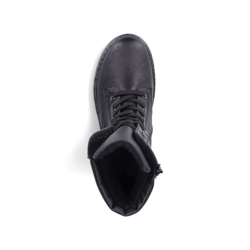 Rieker Artikelnummer X8521-00 Rieker Damen Schnürstiefel Tiefschwarz