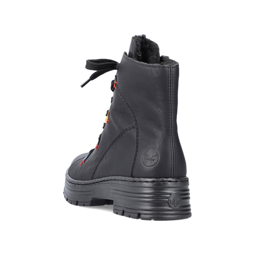 Rieker Artikelnummer X8541-00 Rieker Damen Schnürstiefel Tiefschwarz