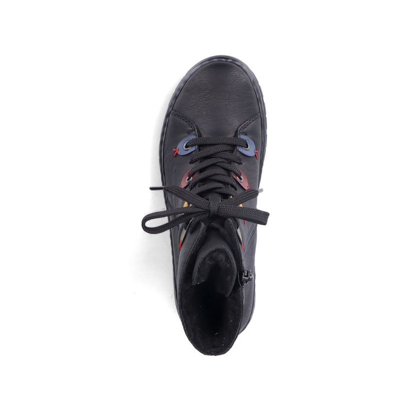 Rieker Artikelnummer X8541-00 Rieker Damen Schnürstiefel Tiefschwarz