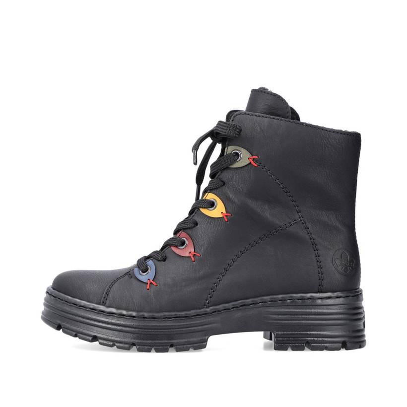 Rieker Artikelnummer X8541-00 Rieker Damen Schnürstiefel tiefschwarz