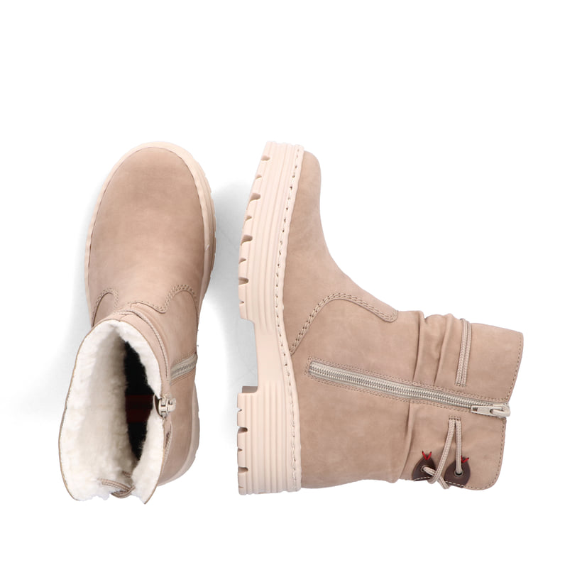 Rieker Artikelnummer X8558-20 Rieker Damen Kurzstiefel Cremebeige