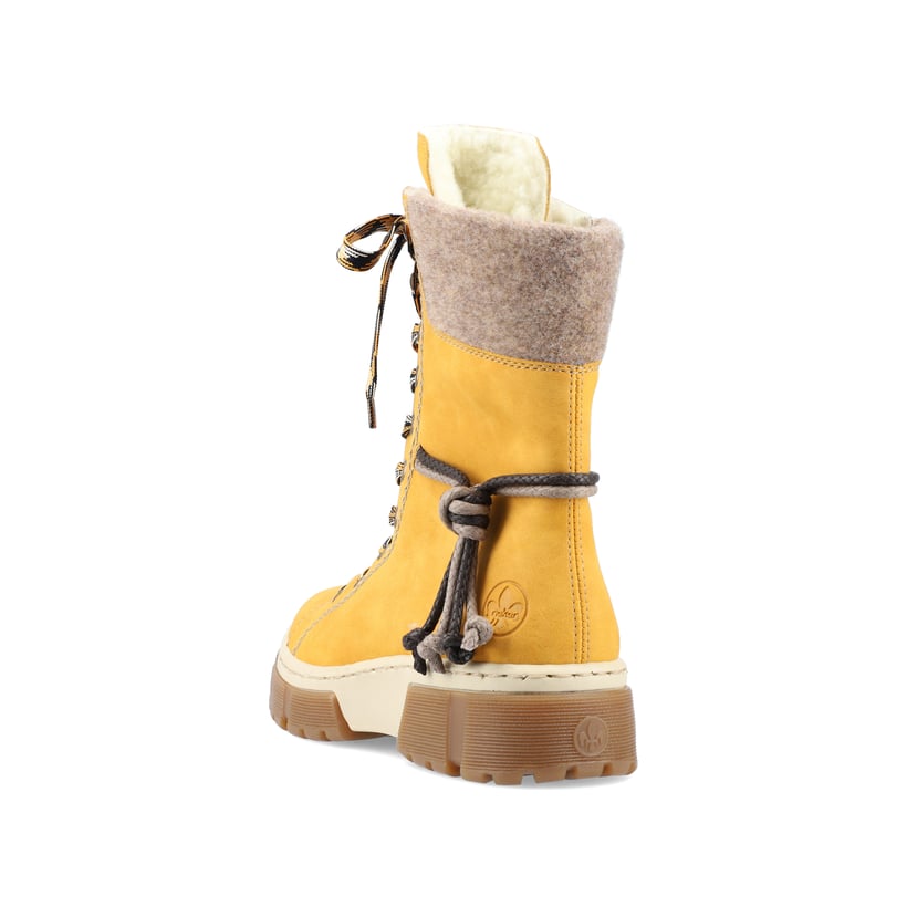 Rieker Artikelnummer X8618-68 Rieker Damen Schnürstiefel Sonnenblumengelb