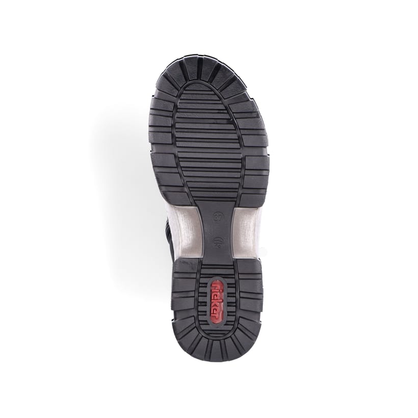 Rieker Artikelnummer X8633-01 Rieker Damen Schnürstiefel Tiefschwarz